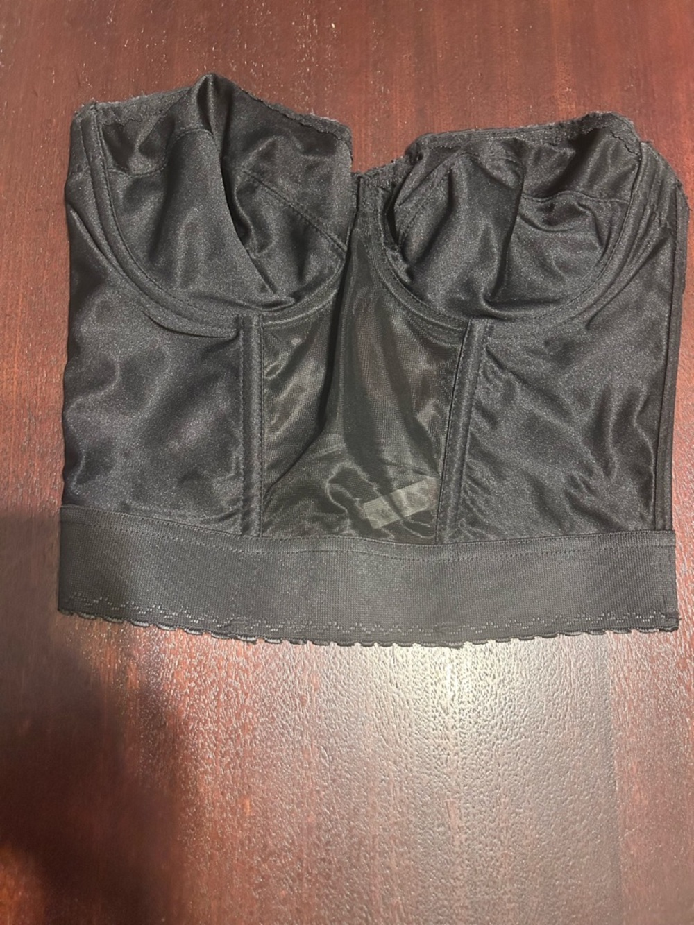 Vintage Black Longline Bustier Bra Top - Women Intimates